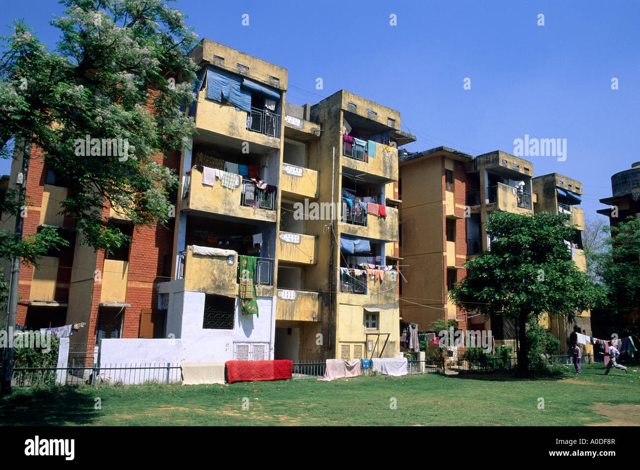 Sozialwohnungen in Delhi Indien Stockfoto