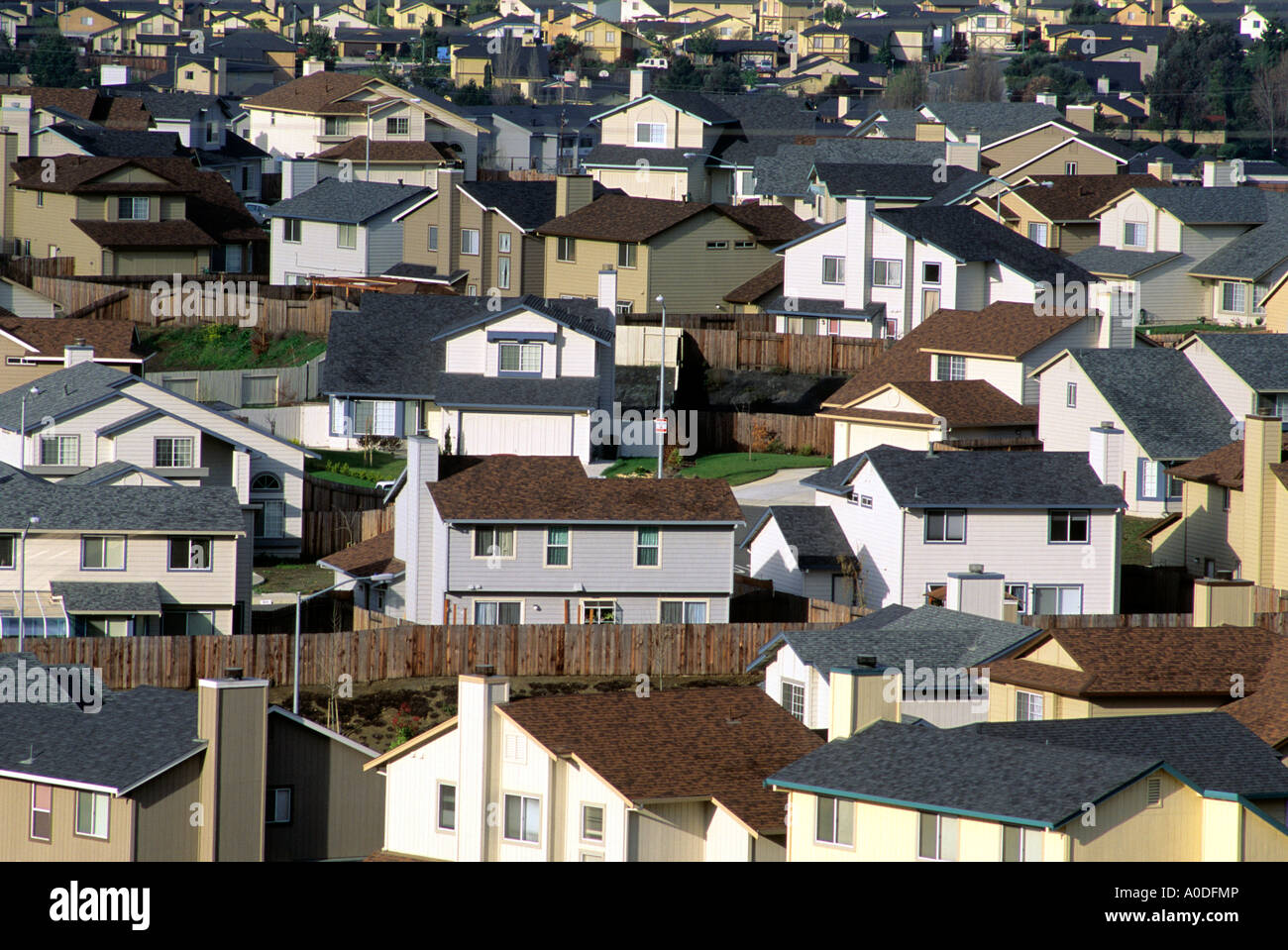 Vorstadtgehäuse in Vallejo, Kalifornien Stockfoto