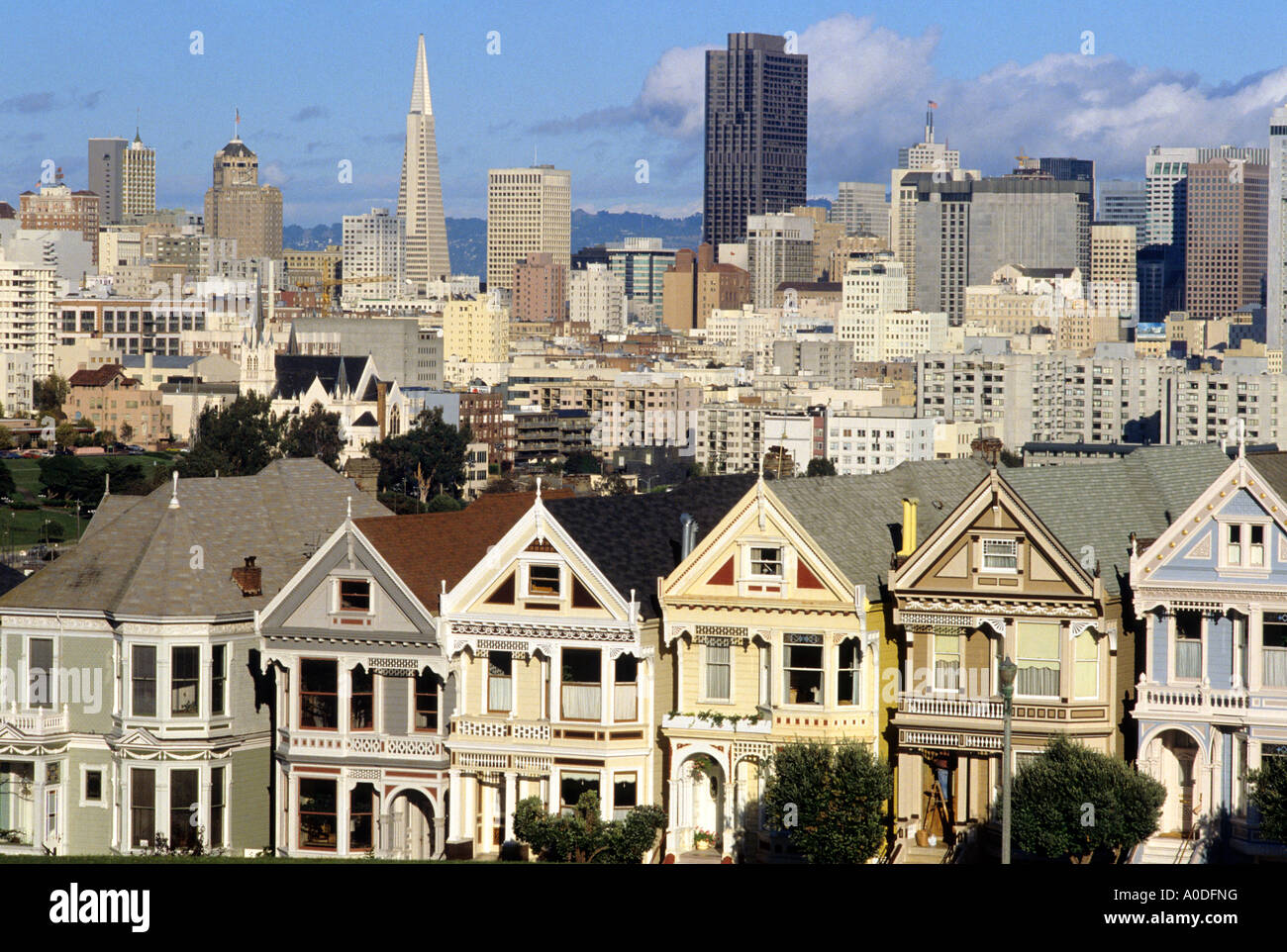 Gehäuse und der Stadt San Francisco Kalifornien Stockfoto