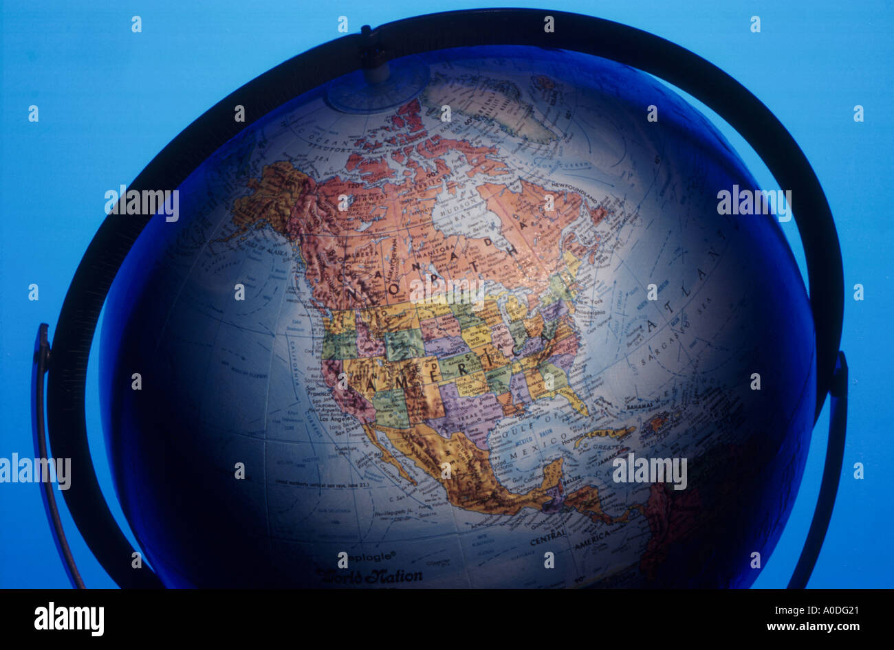 Nordamerika auf der ganzen Welt Stockfoto
