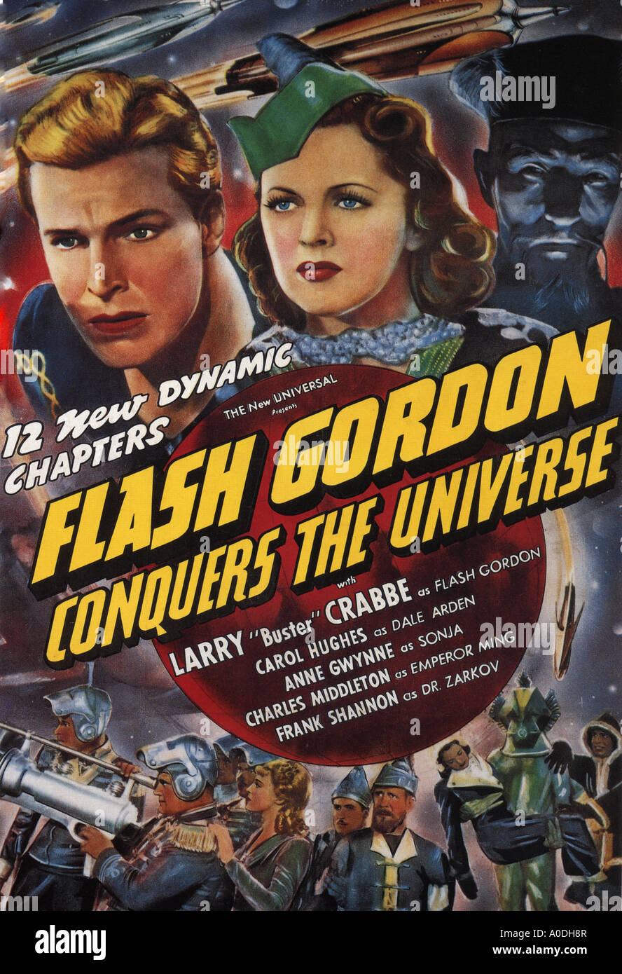 FLASH GORDON erobert das Universum Plakat für 1940 Universal Film serielle Stockfoto