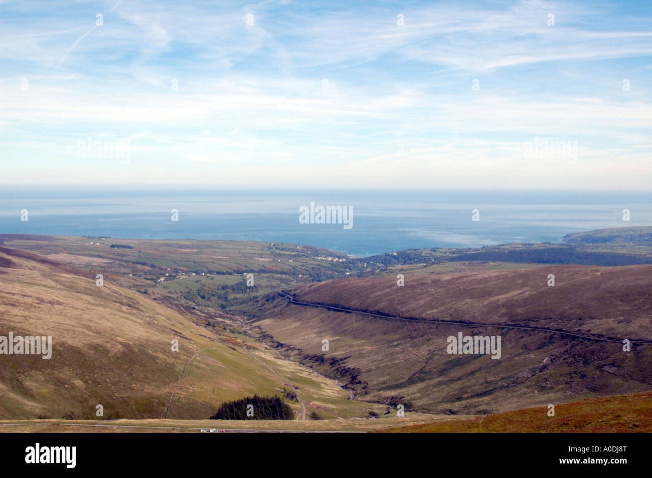 Ansicht von oben des Snaefell, Isle Of Man Stockfoto