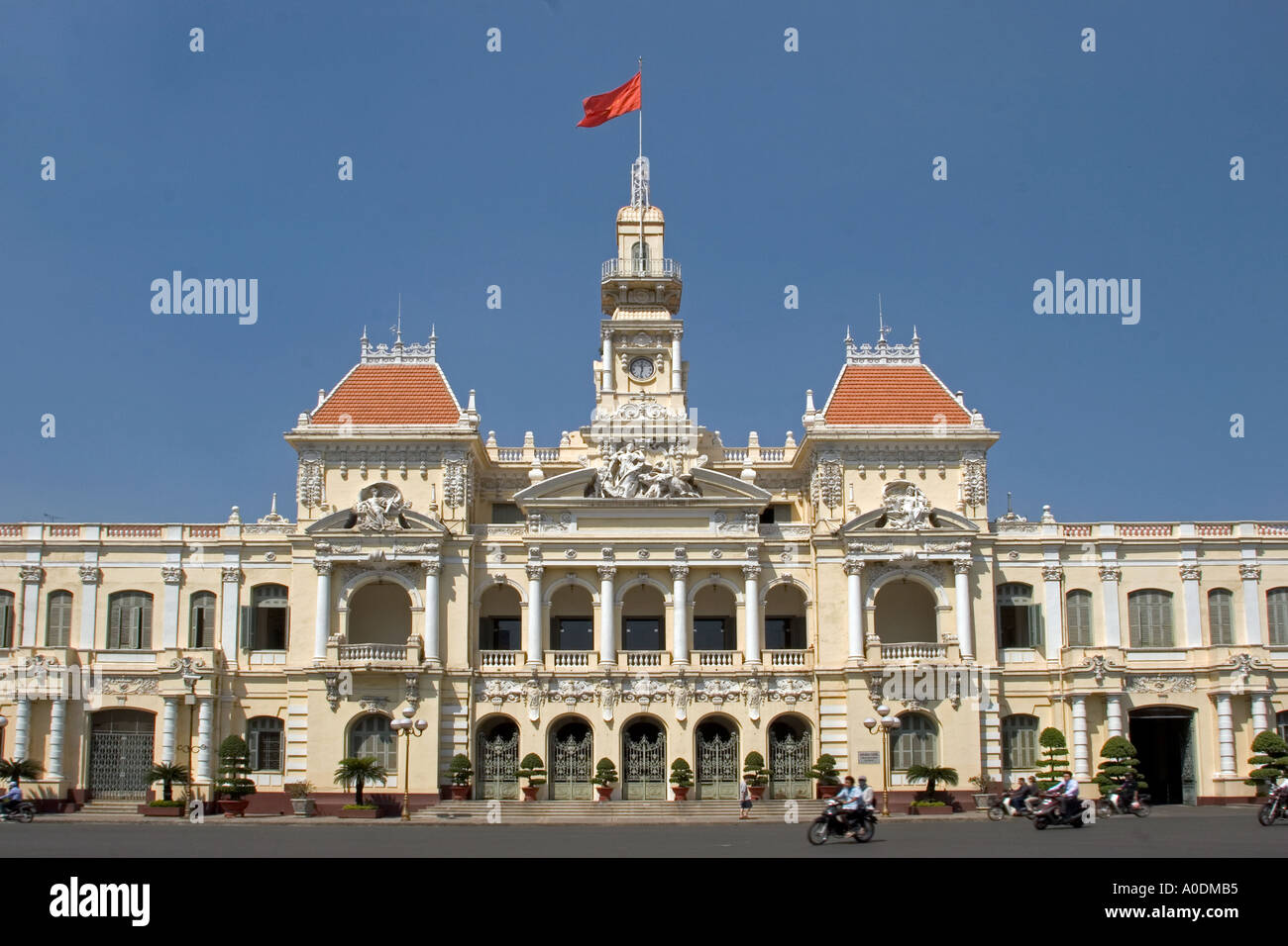 Vietnam Ho Chi Minh Stadt Saigon Völker Ausschuss Gebäude ehemaligen Hôtel de Ville französischen Kolonialzeit Rathaus Stockfoto