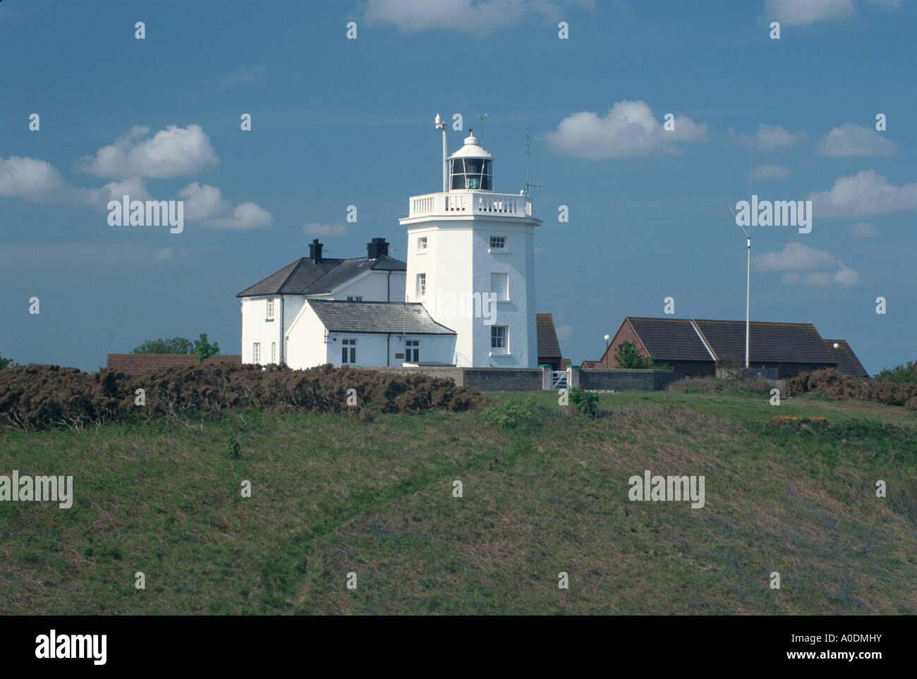 Ein Blick auf den Leuchtturm auf der North Norfolk Coast in Cromer, Norfolk, England, Vereinigtes Königreich, Europa. Stockfoto