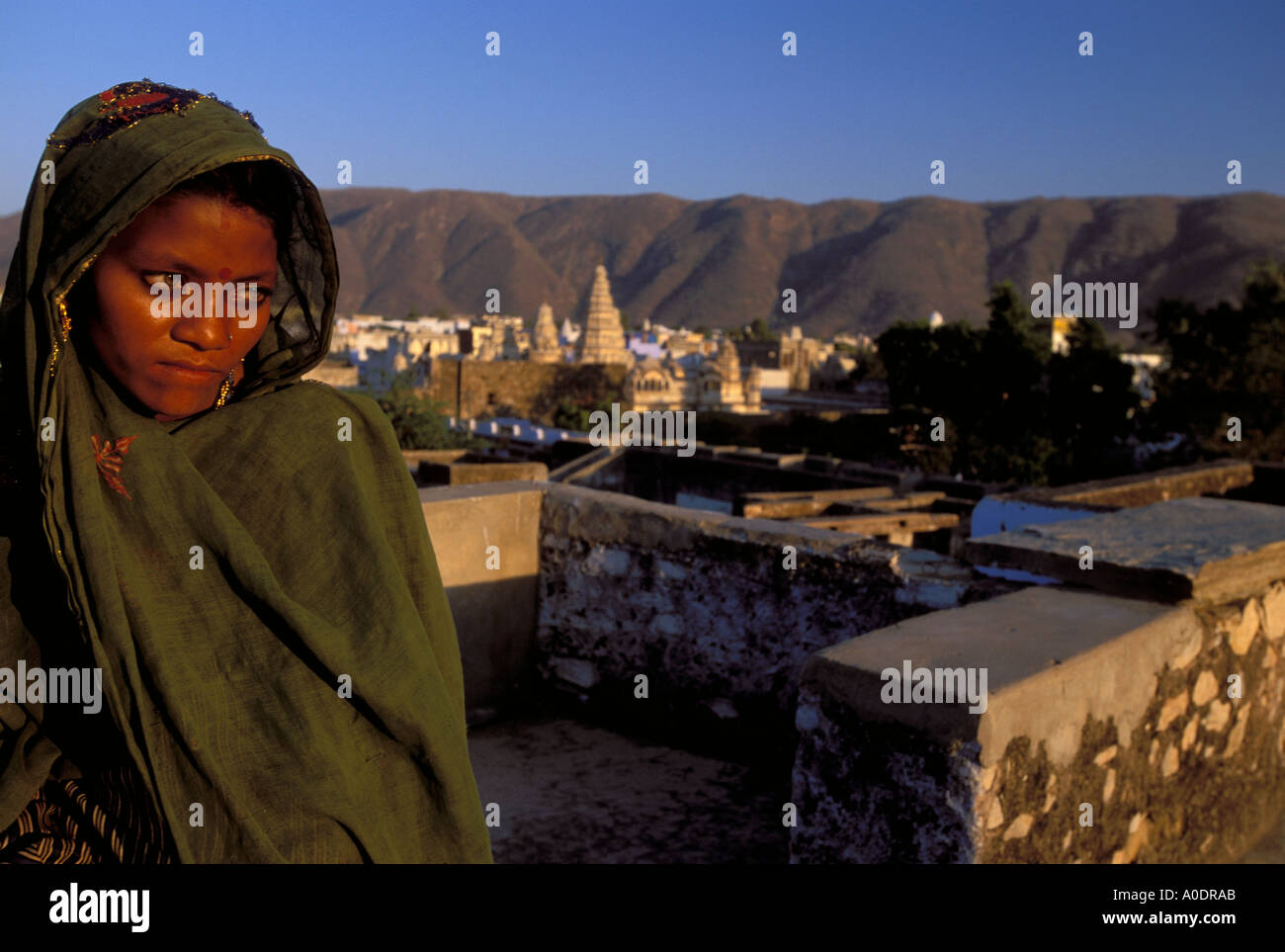 Bauriya Zigeuner Mädchen Pushkar Rajasthan Wüste Indien Stockfoto