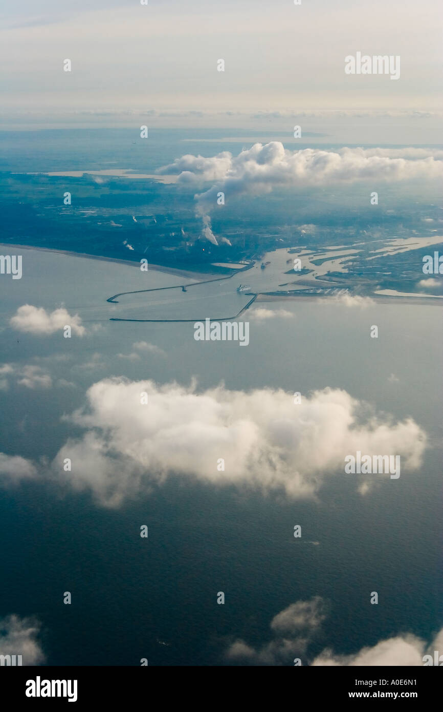 IJmuiden Eingang in den Hafen von Holland Stockfoto