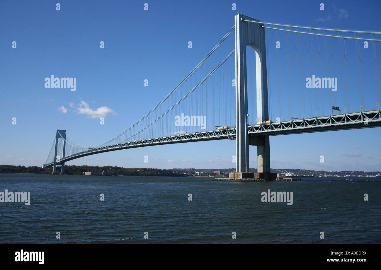Verrazano Narrows Bridge zwischen Brooklyn und Staten Island New York City, Oktober 2006 Stockfoto