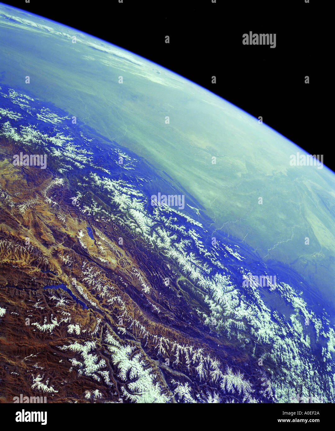 Himalaya aus dem Weltraum Stockfoto