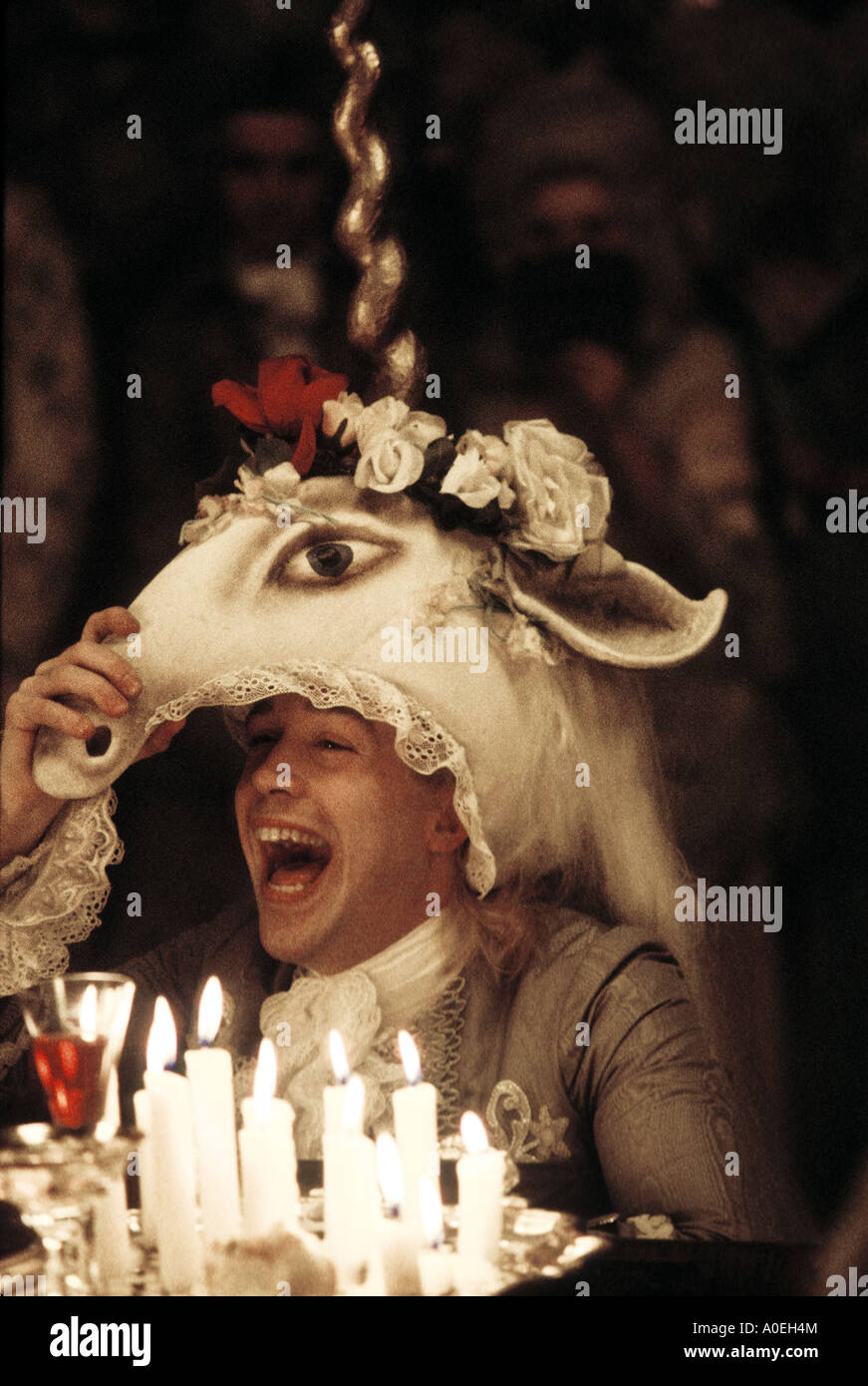 AMADEUS 1984 Saul Zaentz Film mit Tom Hulce als Mozart Stockfoto