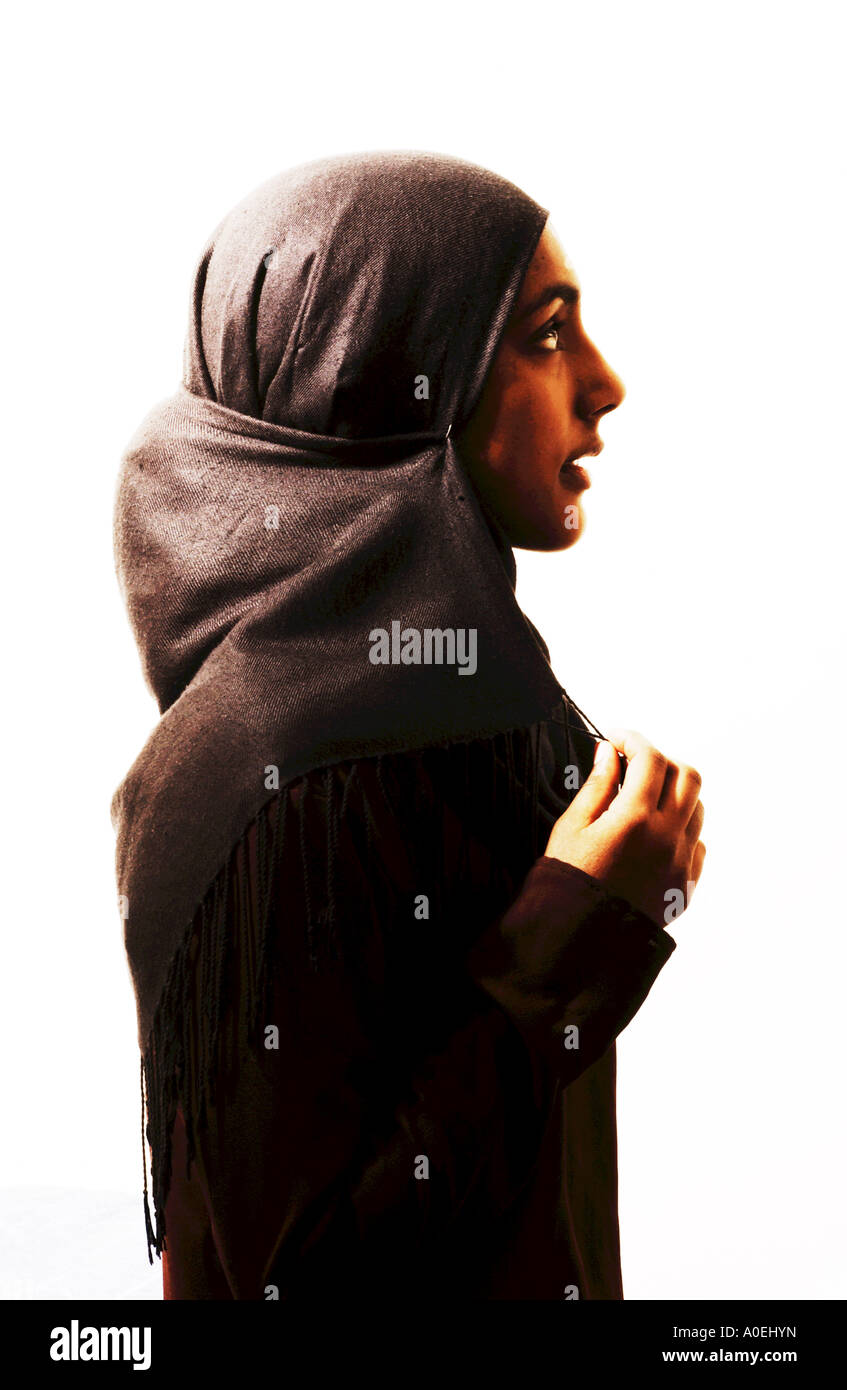 Gülsüm Begum tragen Jilbab, Luton Stockfoto