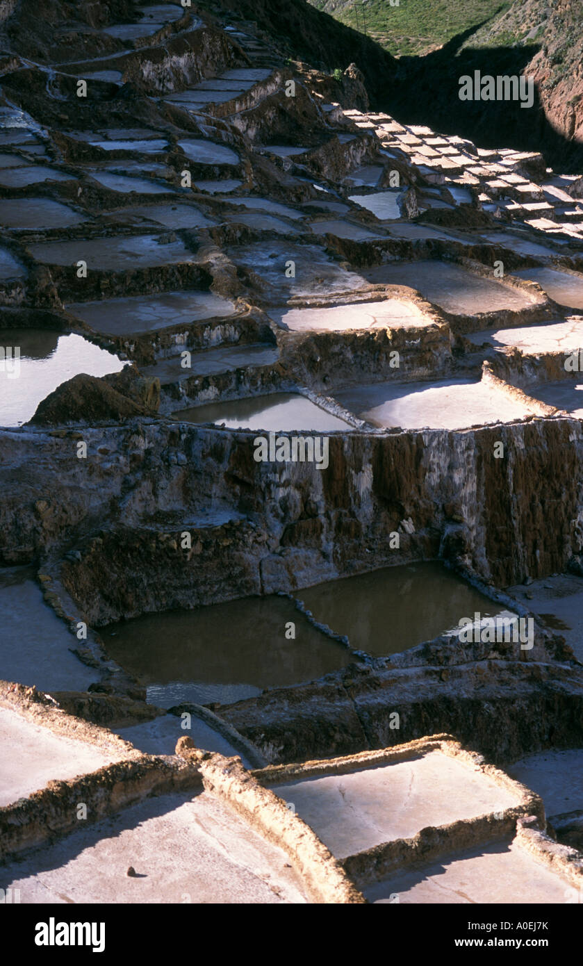 Salinen Salinas Cuzco Bereich Peru Stockfoto