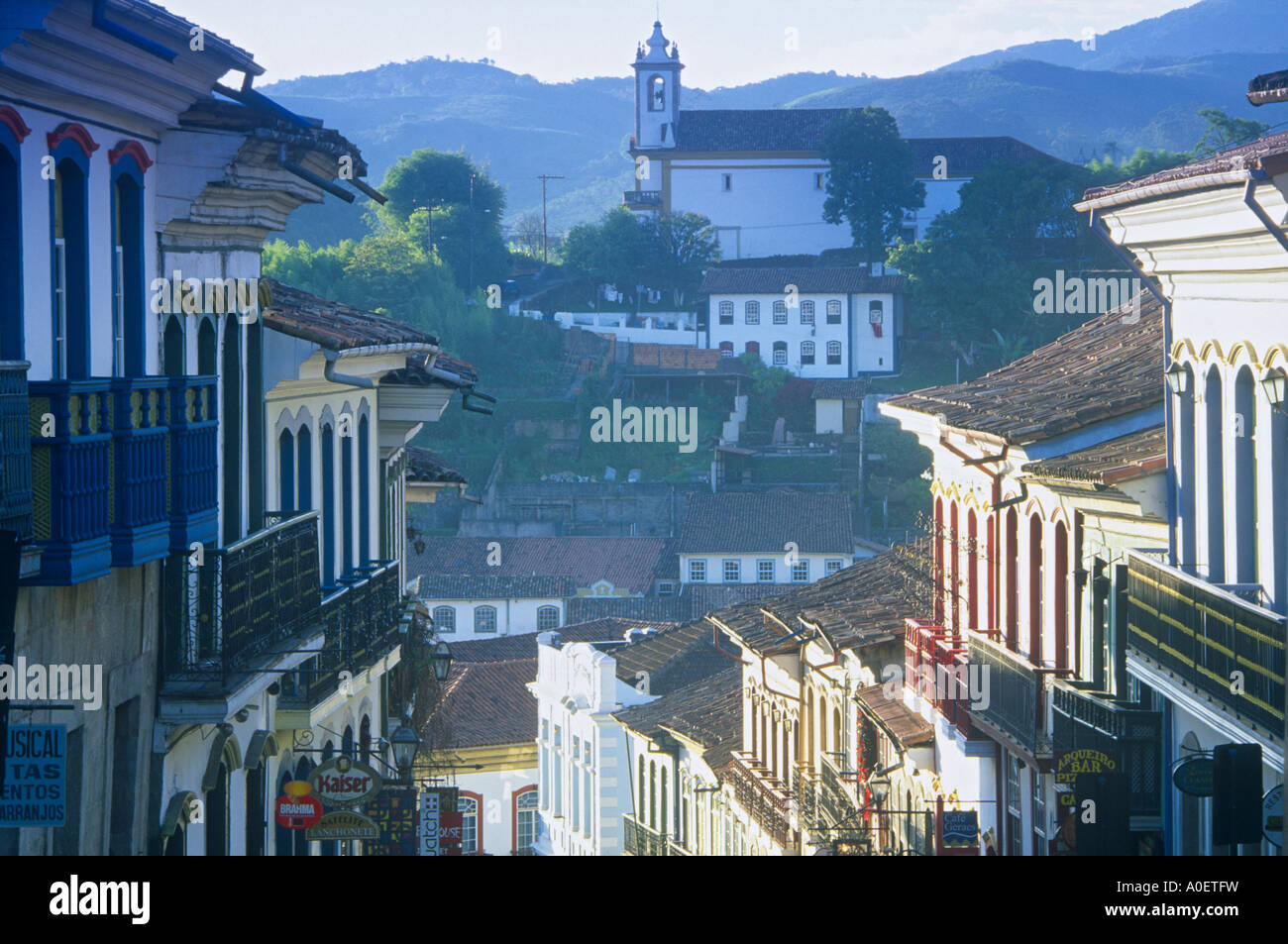 Kolonialstadt Ouro Preto, Brasilien Stockfoto