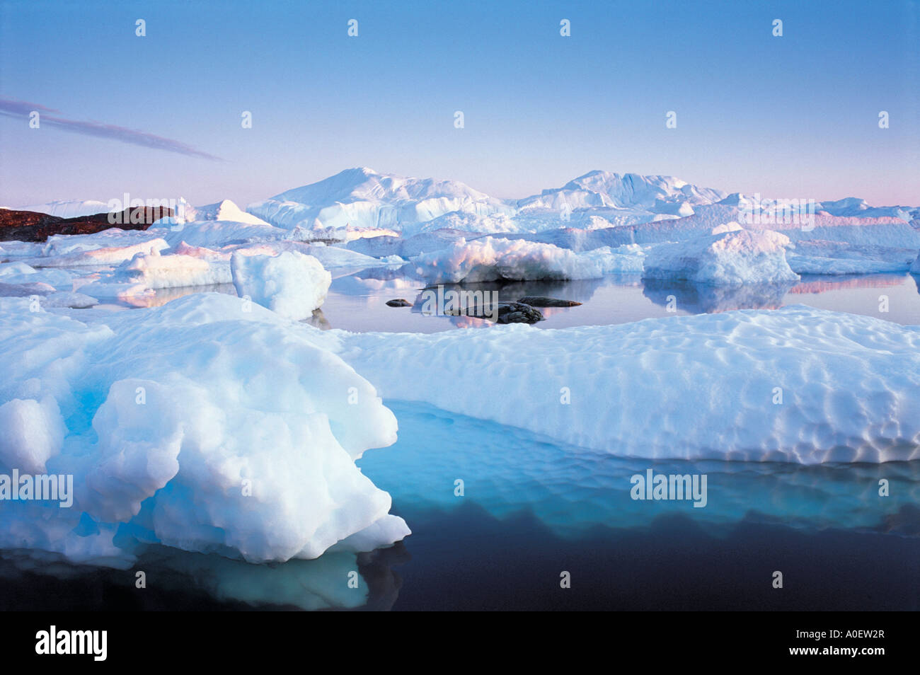 Diskobucht Grönland Stockfoto