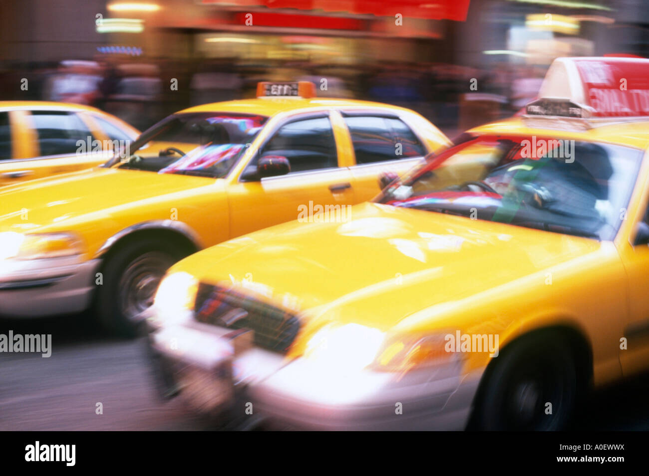 Times Square New York City USA Taxis Stockfoto