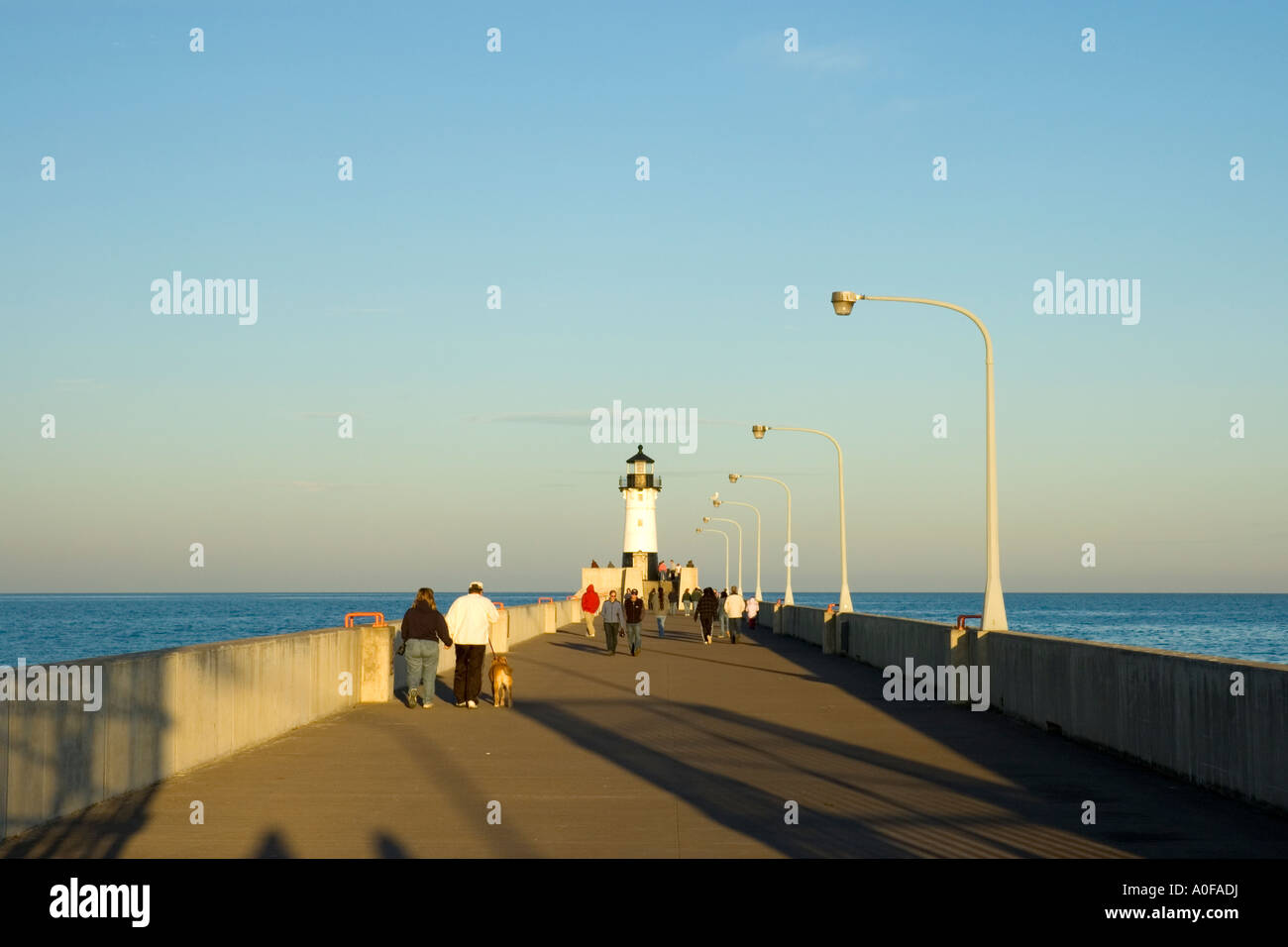 Canal Park Leuchtturm, Duluth, MN Stockfoto