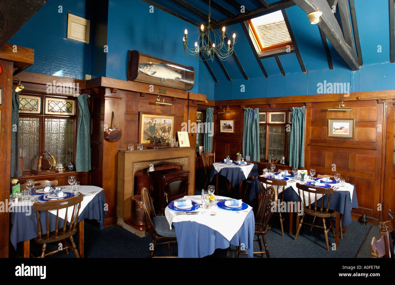 Fine-dining Restaurant im The Talbot an Knightwick Worcestershire in England Stockfoto