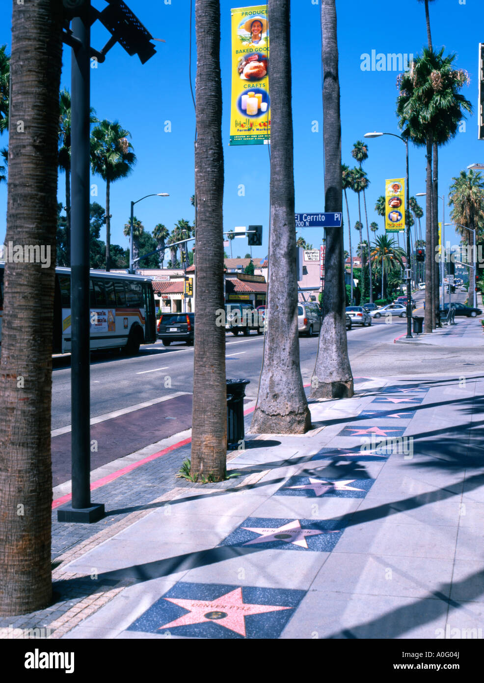 Walk of Fame, Los Angeles, Hollywood. USA Stockfoto