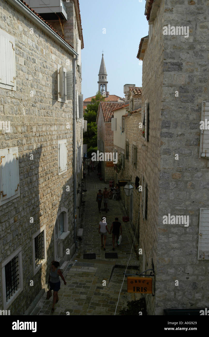 Budva, Blick auf die Stadt Stockfoto