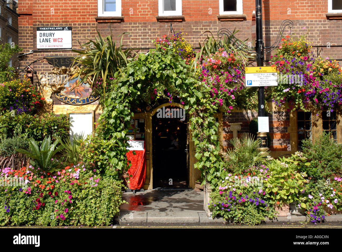 Sarastro Restaurant im Drury Lane London Stockfoto