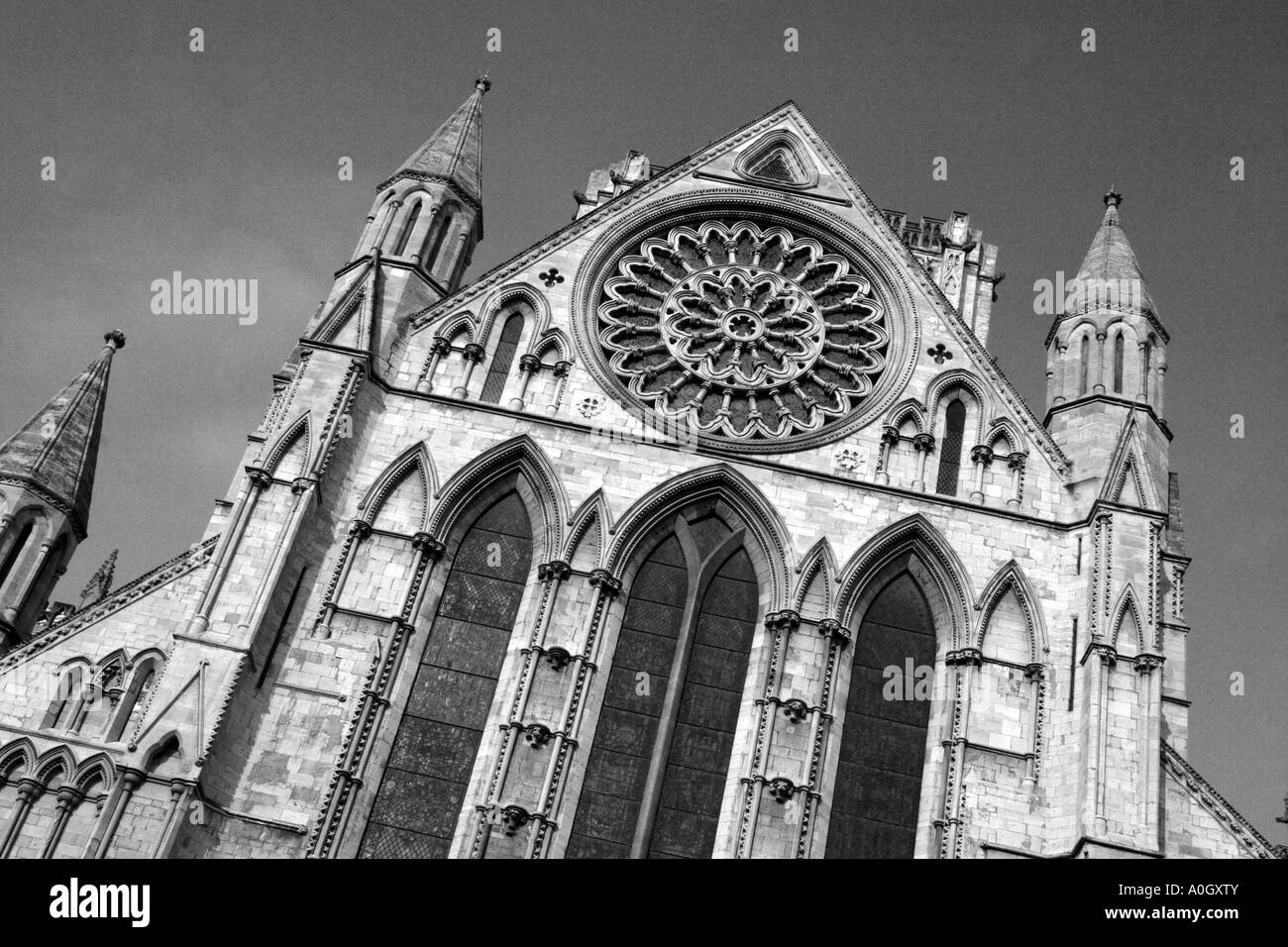 Die Rosette in York Minster genommen abstrakt schräg Stockfoto