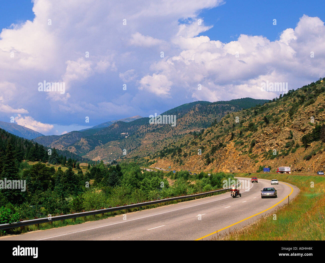 USA Colorado Nordwesten Nordwesten der USA Amerika der Rockies Autobahn Route ich 70 zwischen Idaho Springs und Georgetown Stockfoto