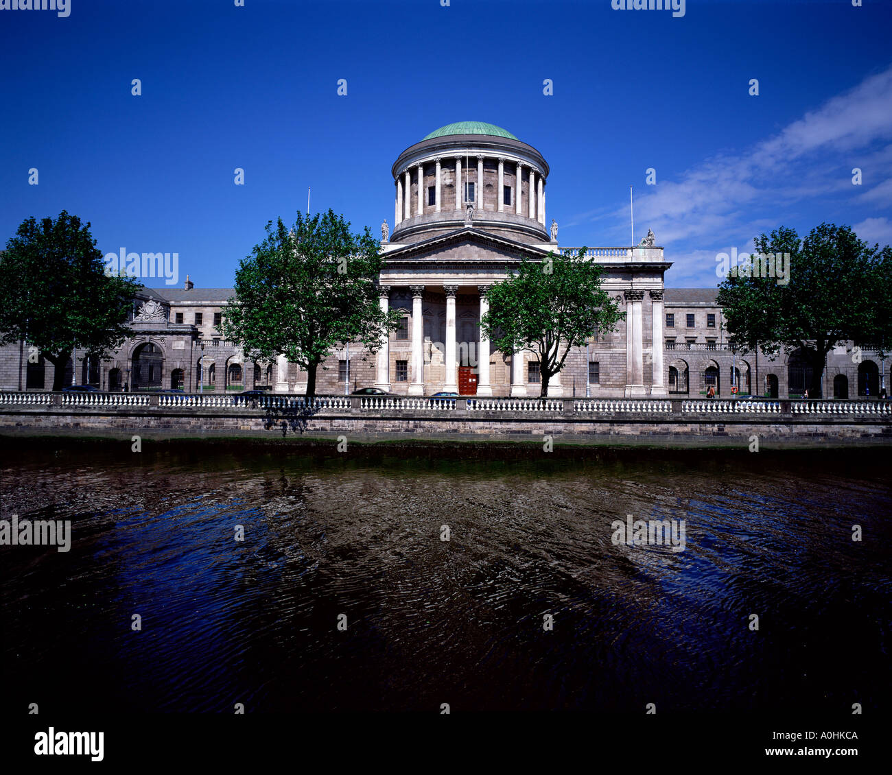 The Four Courts, Dublin, Fluss Liffey, Irland Stockfoto