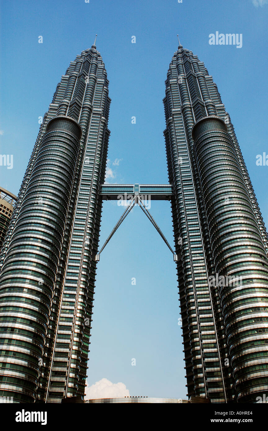Petronas Türme die höchsten Zwillingstürme der Welt Kuala Lumpur Malaysia Stockfoto