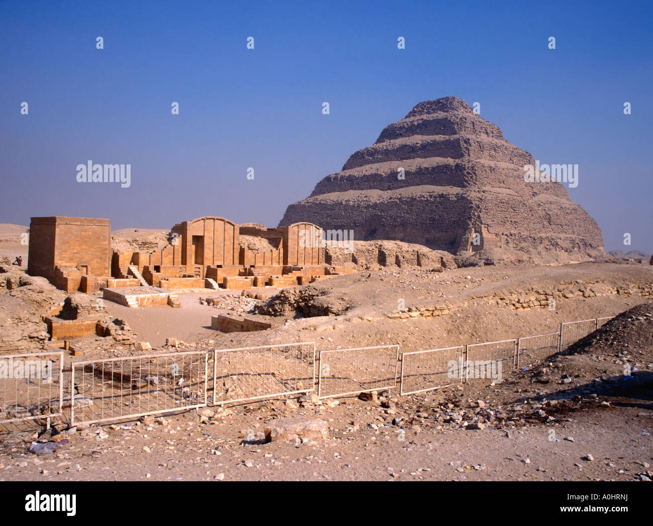 Stufenpyramide von Zoser in Sakkarah Egipt Stockfoto