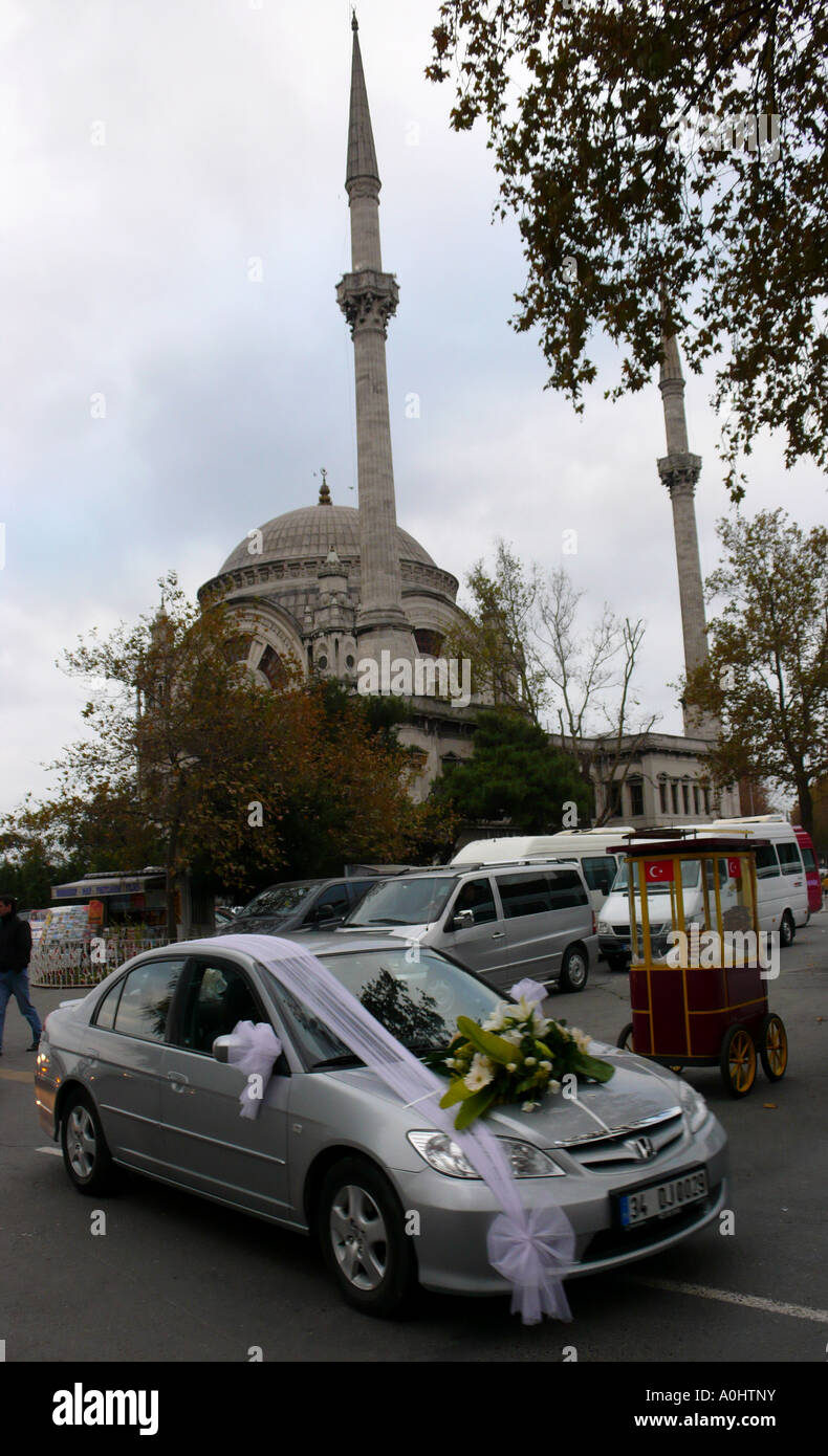 muslimische islamische Hochzeit Türkei Islam Auto Zeremonie Moschee Stockfoto