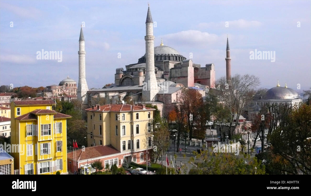 Istanbul-Ansicht St. Sophia Aya Sofya-Hagia Sofia Hagia Stockfoto