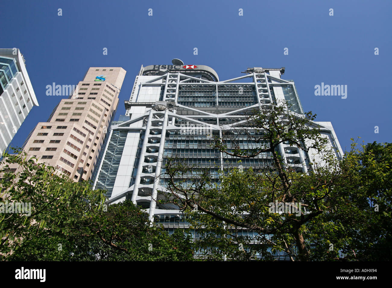 China Hong Kong Skyline Hong Kong Shanghai Zentralbank fassade Stockfoto