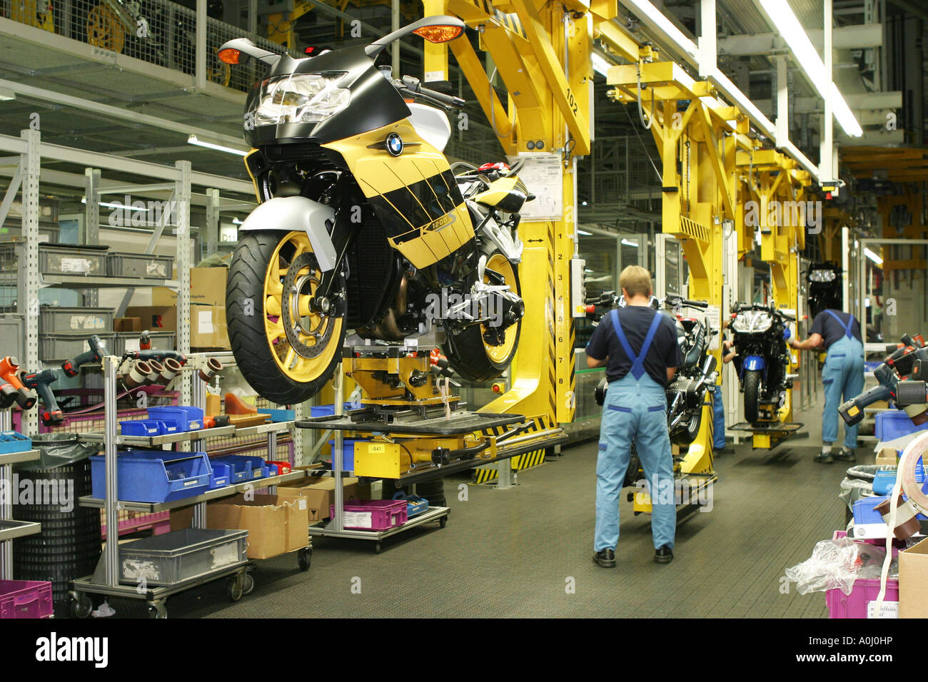 Produktion BMW Motorrad Werk In Berlin Deutschland Stockfotografie produktion-bmw-motorrad-werk-in-berlin-deutschland-stockfotografie