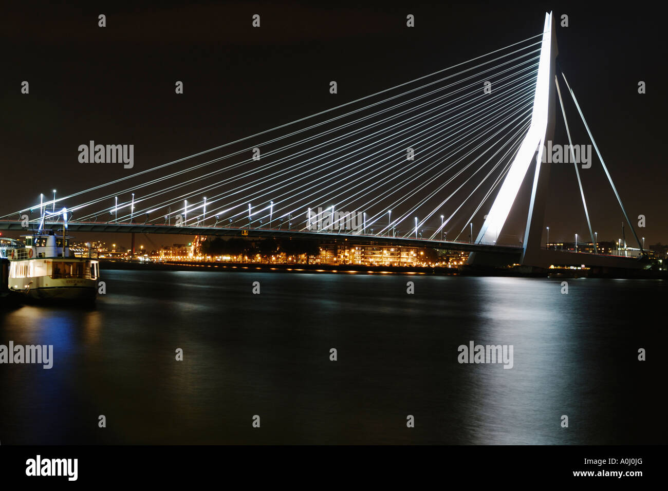 Holland-Rotterdam-Erasmus-Brücke Stockfoto