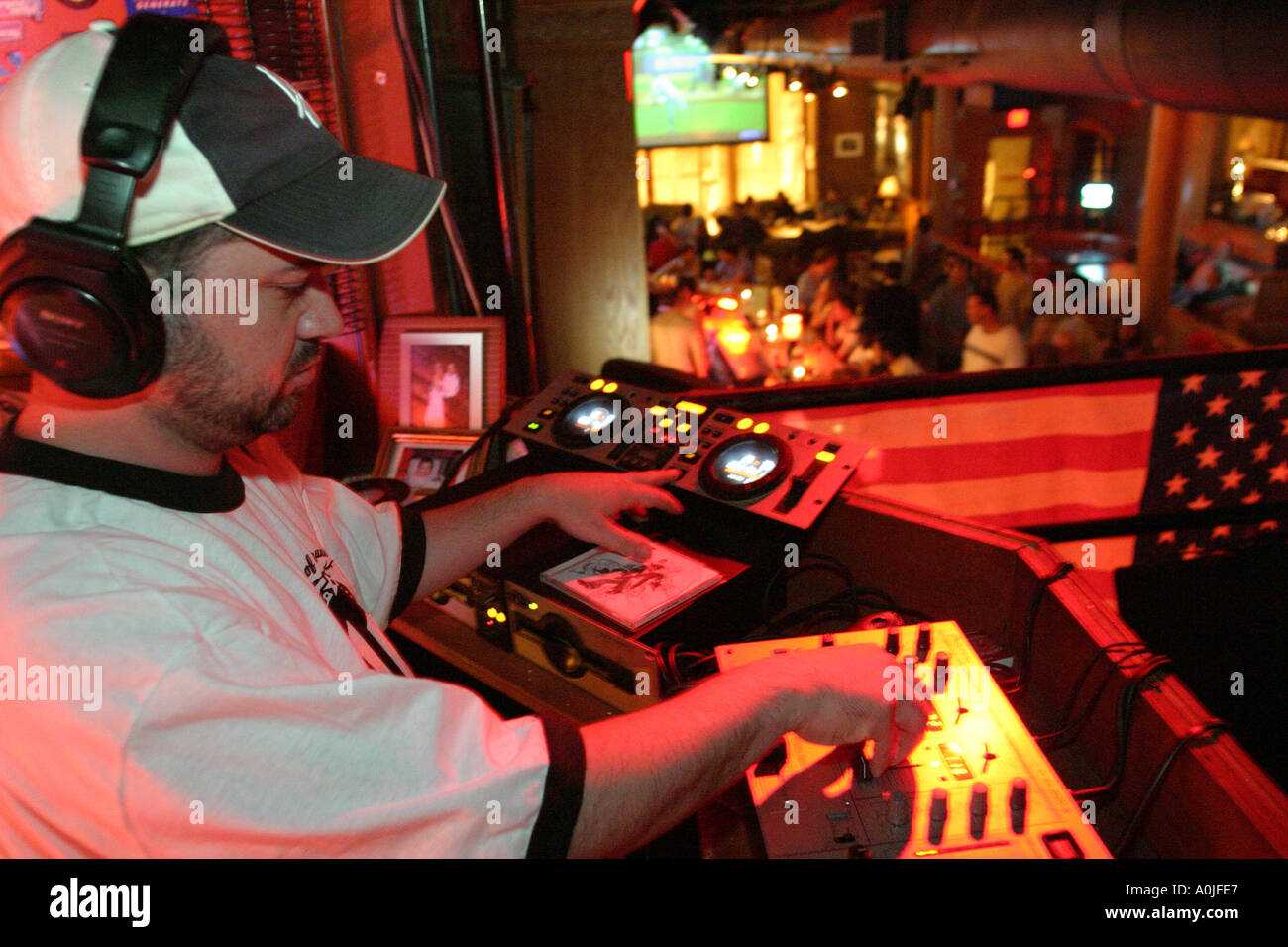 Cleveland Ohio, Warehouse District, Fusion, Liquid, Nachtclub, Deejay, Musik, OH0614040108 Stockfoto