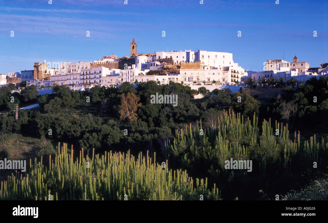 Pueblo Blanco Dorf Vejer De La Frontera in Spanien Andalusien Stockfoto