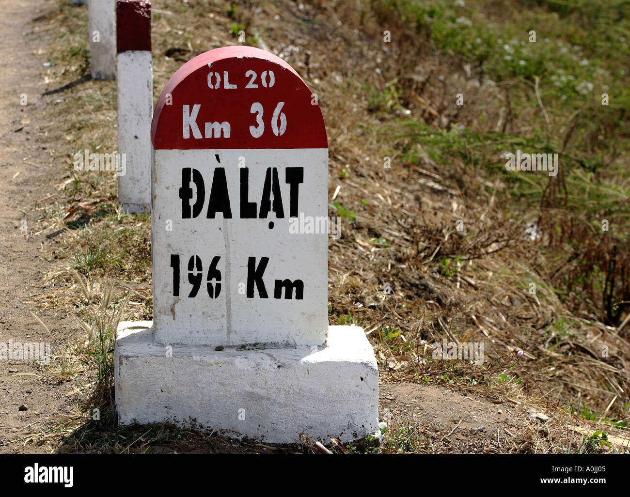 Eine Straße-Markierung in Vietnam Stockfoto