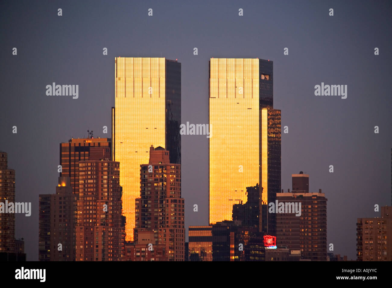 TIME WARNER BUILDING IN NEW YORK CITY Stockfoto
