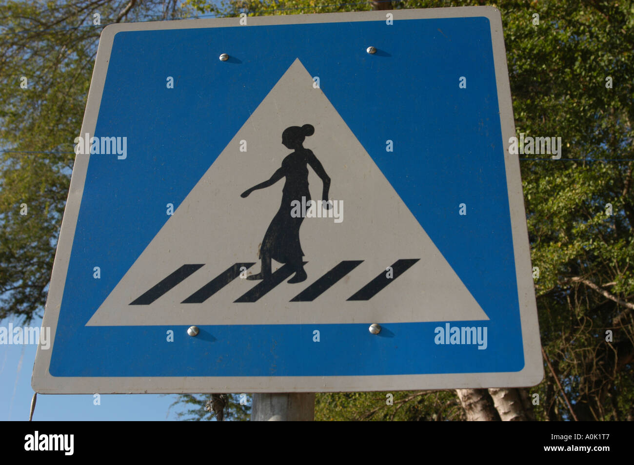 Kreuzung Straßenschild Luang Prabang Laos Stockfoto