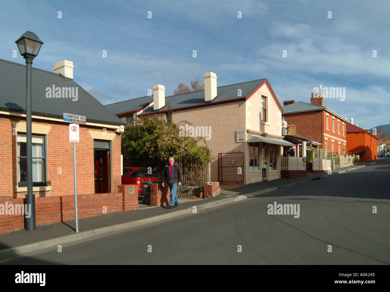 Georgianische Architektur in Hampden Straße Batterie Punkt Hobart Tasmanien Stockfoto