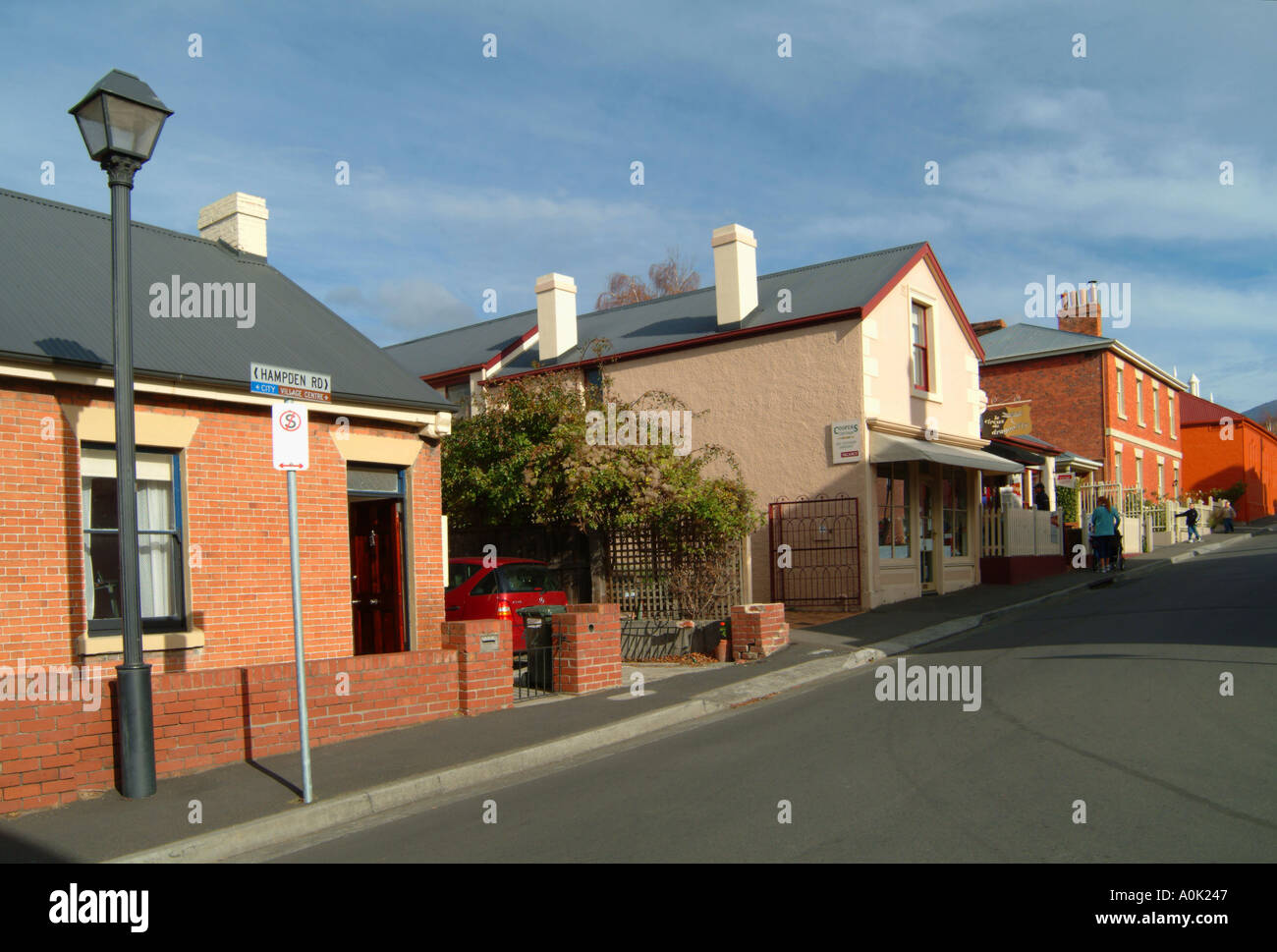 Georgianische Architektur in Hampden Straße Batterie Punkt Hobart Tasmanien Stockfoto