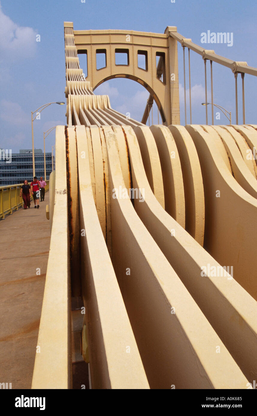 Pittsburgh Pennsylvania, Ninth Street Bridge, Überführung, Verbindung, Verbindung, erbaut 1926 über Allegheny River PA039, PA039 Stockfoto