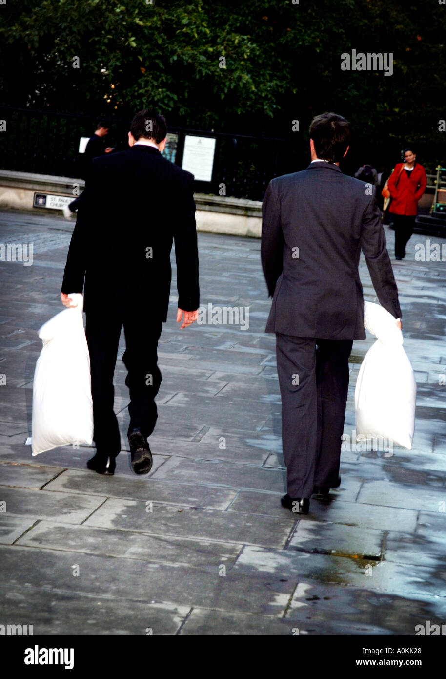 Pillow Fight Club, St Pauls, London Stockfoto