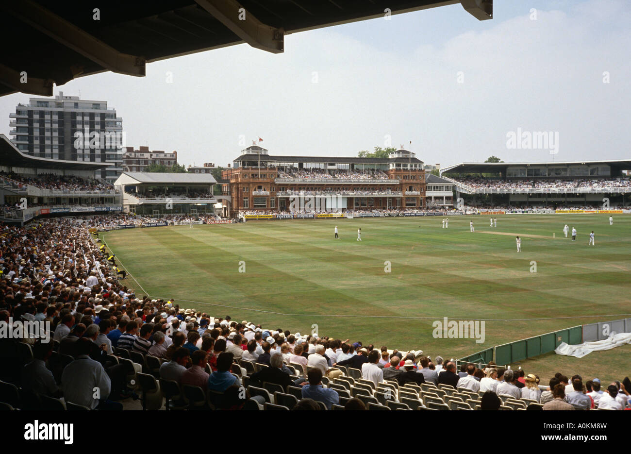 Test Cricket auf Lords Boden in St Johns Wood, London, England Stockfoto