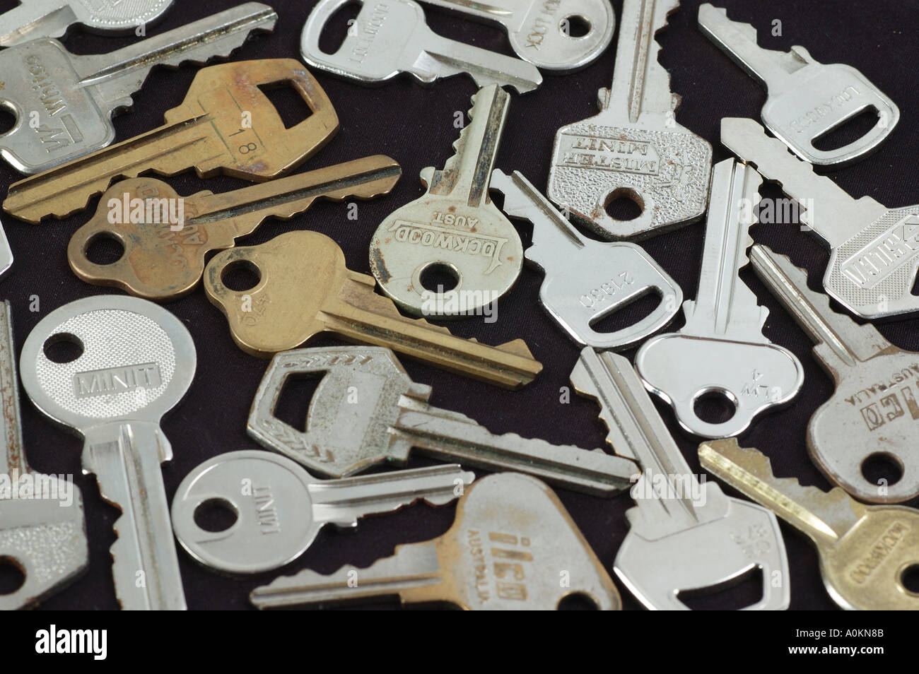 Sammlung von alten Tür Schlüssel St Jude Schutzpatron der verlorenen Dinge dsc 9898 Stockfoto