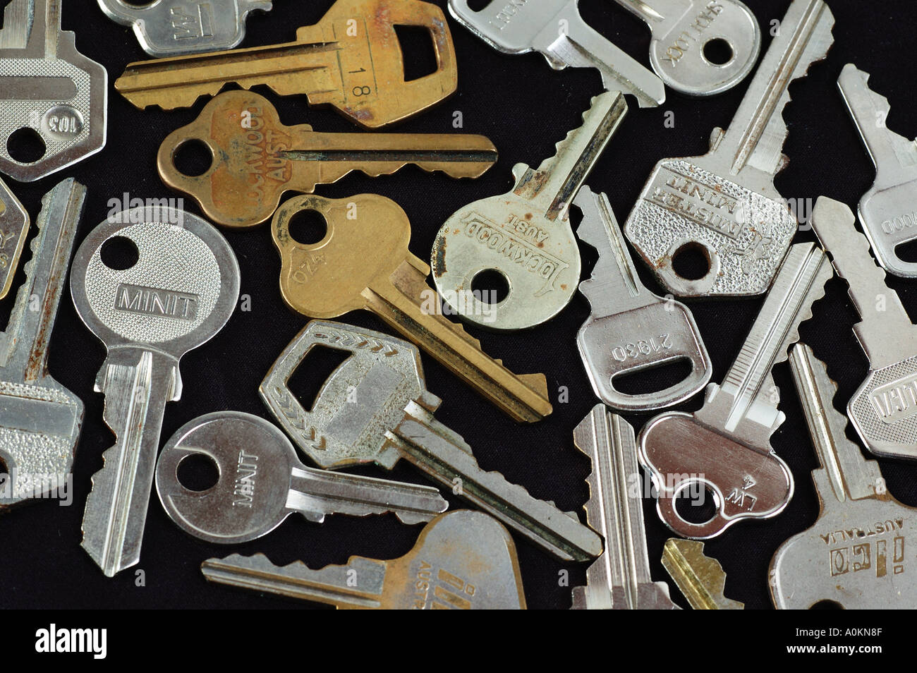 Sammlung von alten Tür Schlüssel St Jude Schutzpatron der verlorenen Dinge dsc 9900 Stockfoto