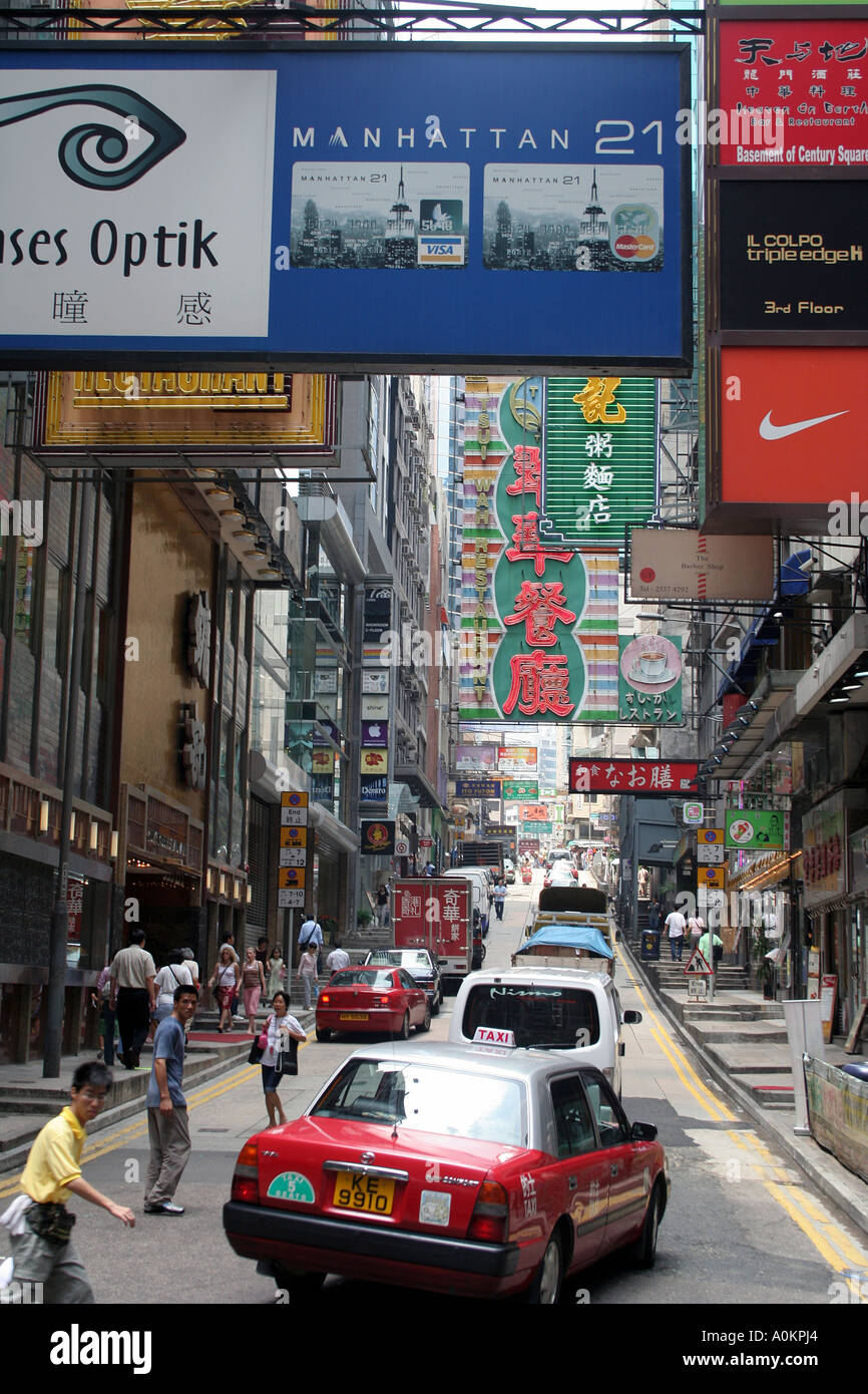 Tagsüber in lan Kwai Fong, Hongkong Stockfoto