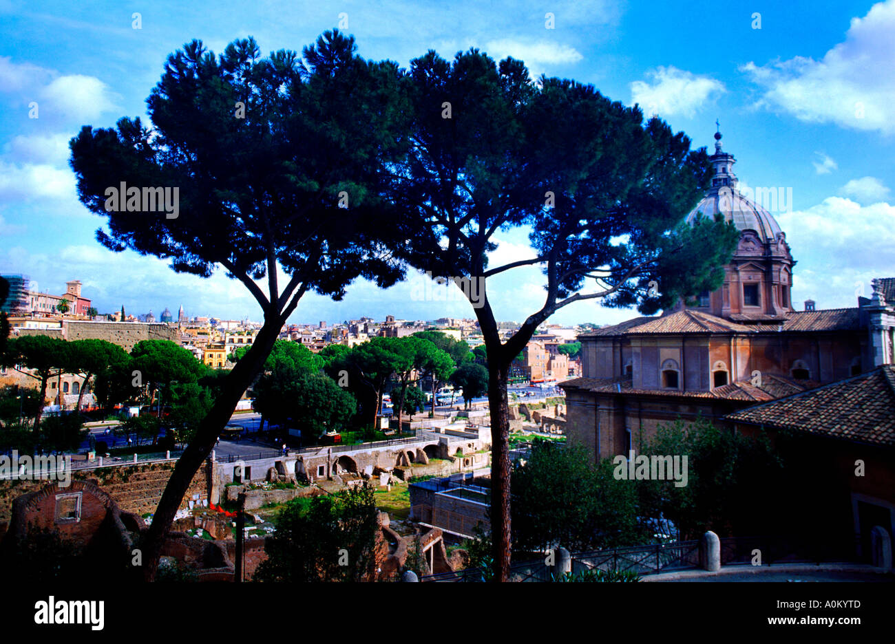 Forum Rom Italien Kirche St. Lucas und Martina Stockfoto