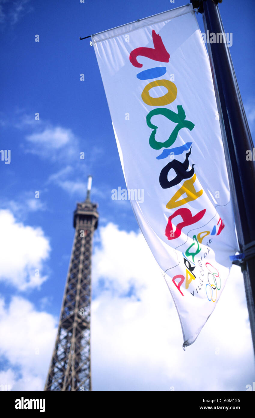 Paris 2012 Olympischen Spiele Flagge Frankreich Stockfoto