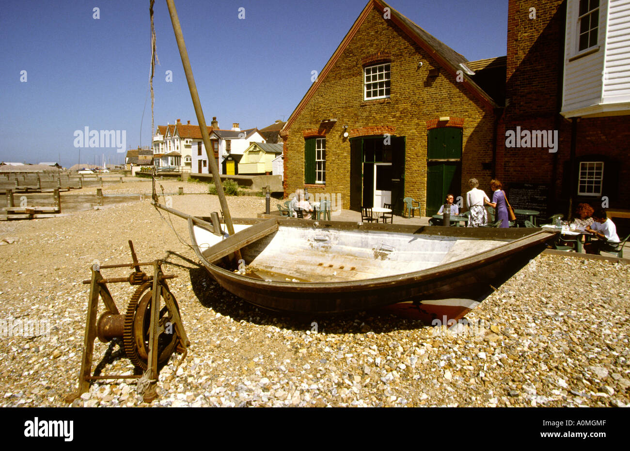 UK-Kent Whitstable Strand außerhalb Oyster restaurant Stockfoto