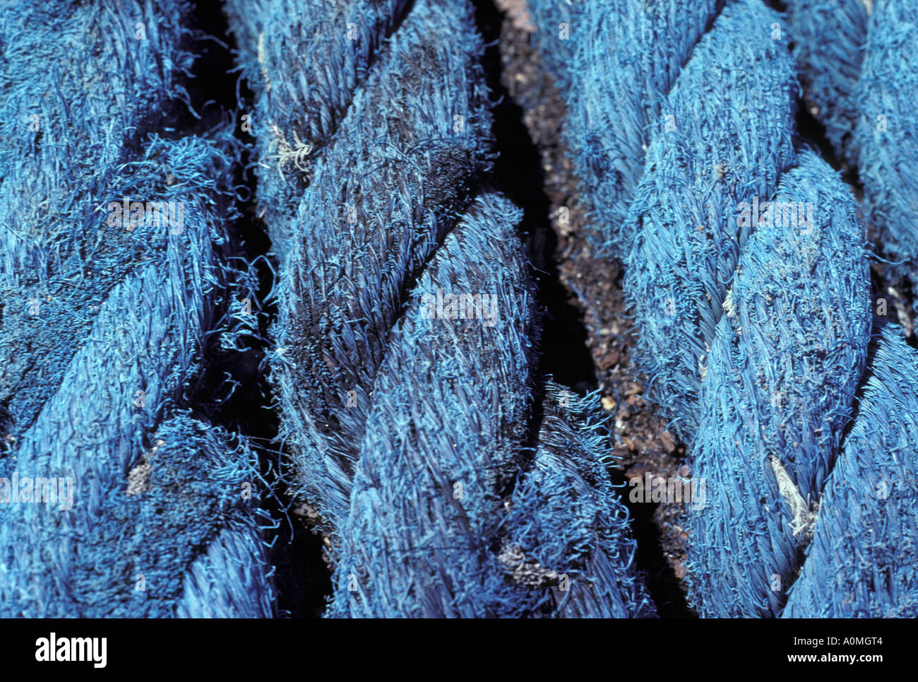 blaues Seil Spektrum Streak Oberfläche surreale surrealistische Swirl wirbeln Textur lebendige pulsierende hautnah Stockfoto